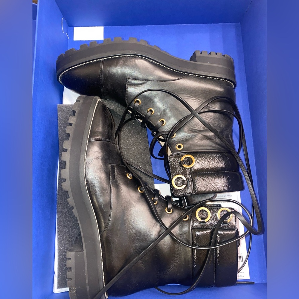 Stuart Weiztman Combat lace boots